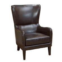 Barclay Faux Leather Wing Backed Armchair